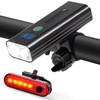 3000 Lumens Super Bright Bicycle Headlight Set，5200 mAh Rechargeable Bicycle