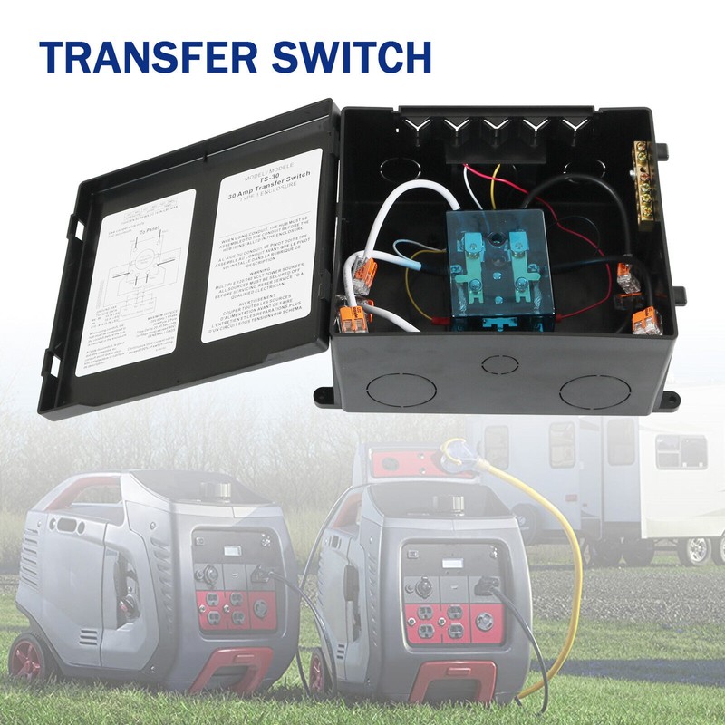 JDMSPEED For Inverter TS-30 30 Amp Automatic Transfer Switch Black