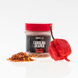Pepper Joe’s Carolina Reaper Pepper Flakes – World’s Hottest Chili Pepper Flakes – 1/2oz Shaker Jar – Pure Crushed Hot Pepper Flakes for Spicy Cooking