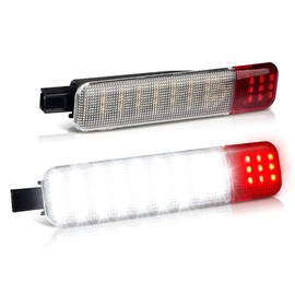 LESAUCE LED Interior Door Light Door Panel Courtesy Warning Light Lamp Assembly Fit for 1999-2006 Silverado/Sierra 1500 2001-2006 3500 2500 HD 1999-2006 Yukon 1995-1999 C1500 C2500 C3500, Red&White