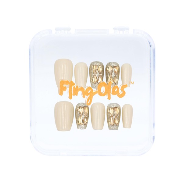 Fling Olas Press-on Nails, Handmade with Gel UV Finished, False