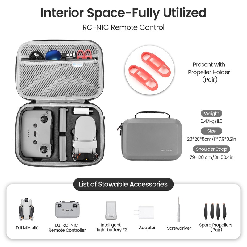 SKYREAT Mini 4K Case, Portable Carrying Case for DJI Mini