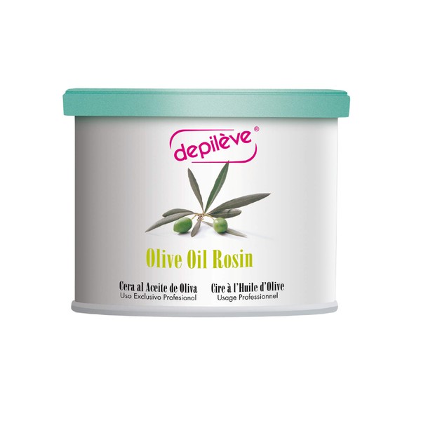 Depileve Strip Wax for Hair Removal -Olive Oil Rosin wax 14 oz -Hair Removal Wax -Ideal for Dry and Suntanned Skin
