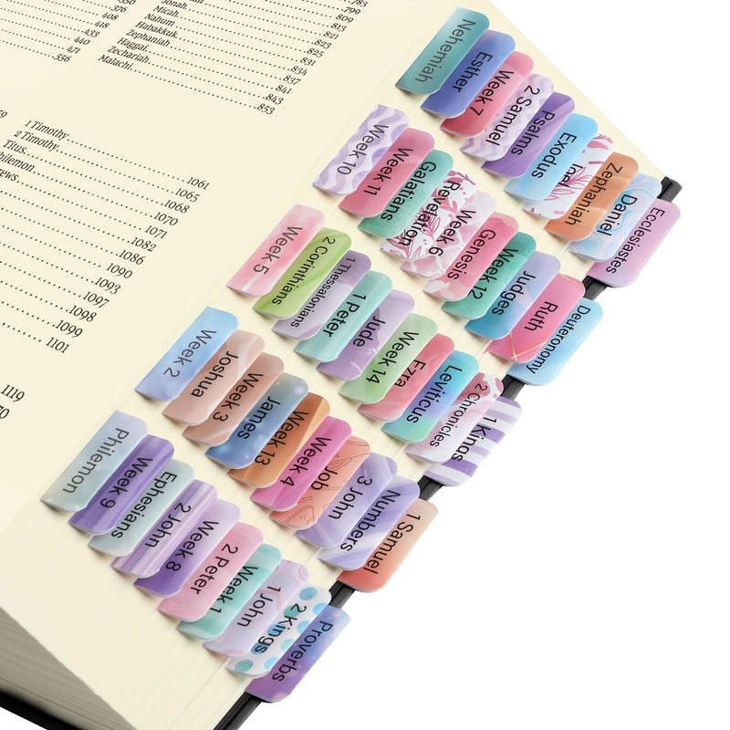 Mr. Pen- Bible Tabs, 120 pcs, Dreamy Tapestry, Laminated Bible