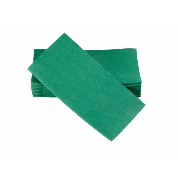 Simulinen Colored Disposable Dinner Napkins – Decorative, Linen-Feel, Elegant & Cloth-Like – Forest Green - Absorbent & Durable - Weddings, Parties and Holidays! – Perfect Size: 16"x16" Box of 50