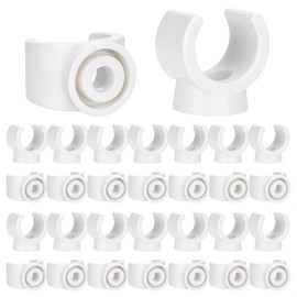 50 Pack 1/2 Inch PEX Clips, 16 mm Pipe Hangers Pipe Holder, Plastic U-Hook PEX Pipe Support Hangers, White PEX Pipes Clips, Socket Plastic Pipes Clamp Tools