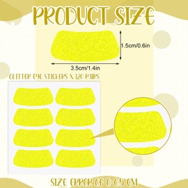 Cholemy 120 Pairs Eye Black Stickers Bulk Baseball Face Glitter Stickers Football Softball Party Favor Spirit Day Accessories(Yellow)