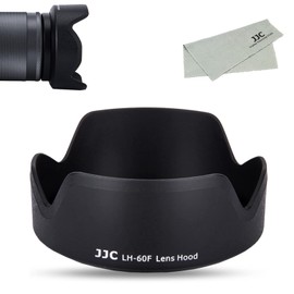 JJC EW-60F Reversible Petal Lens Hood for Canon RF-S 18-150mm F3.5-6.3 is STM & Canon EF-M 18-150mm F3.5-6.3 is STM Lens, Replace Canon EW-60F Lens Hood, with Microfiber Cleaning Cloth