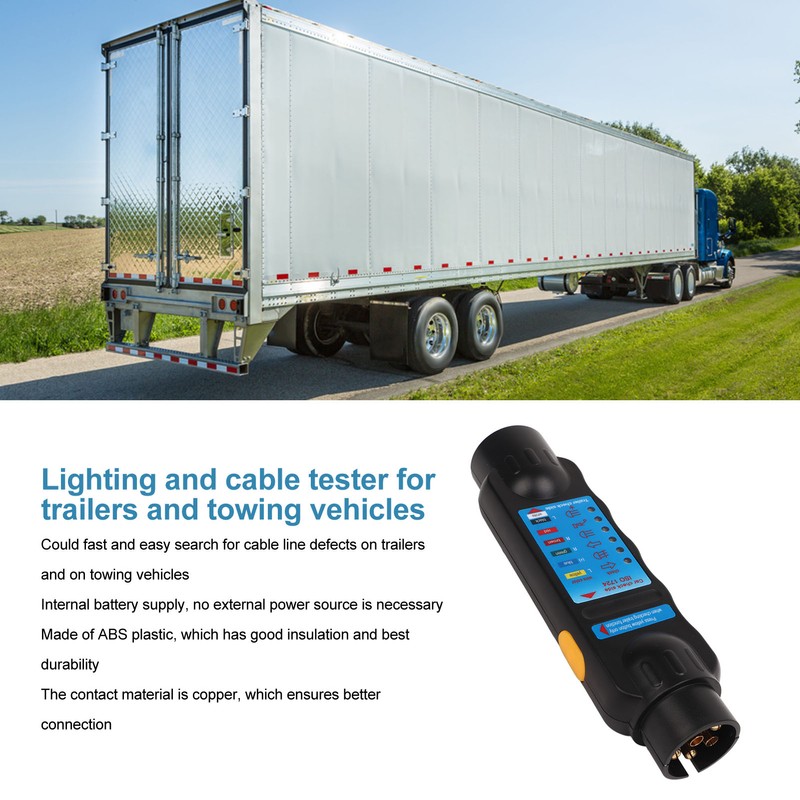 12V 7pin Trailer Towing Lights Wiring Circuit Tester Plug Socket