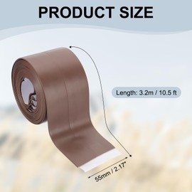 PATIKIL 2" x 10.5 ft Caulk Tape, Caulk Strips PVC Self Adhesive Caulking Tape Waterproof Edge Protectors for Bathroom Accessories Kitchen Countertop, Brown