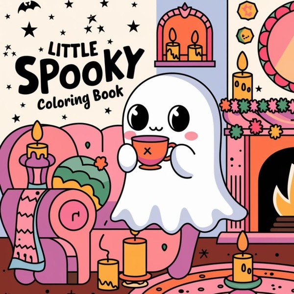Little Spooky Coloring Book: Relax with Charming Creepy Creatures and