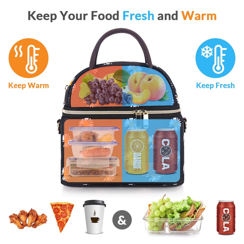 Hafmall Insulated Lunch Bag for Women, Small Cooler Bag for