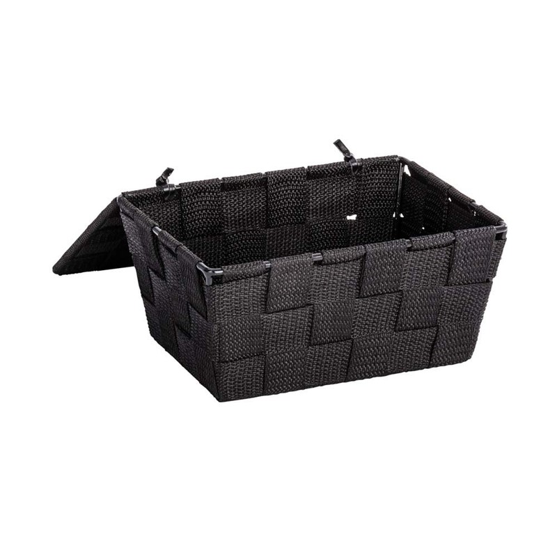 WENKO storage basket with lid Adria - bathroom basket, 19