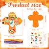 HOWAF 24 Sets Fall Cross Crafts, Religious Autumn Stickers Make