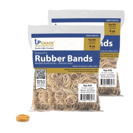 Upgrade Office Supply Inc Natural Crepe Size 10 Rubber Bands 2 Pack 1850 Total Flexible Reusable Use