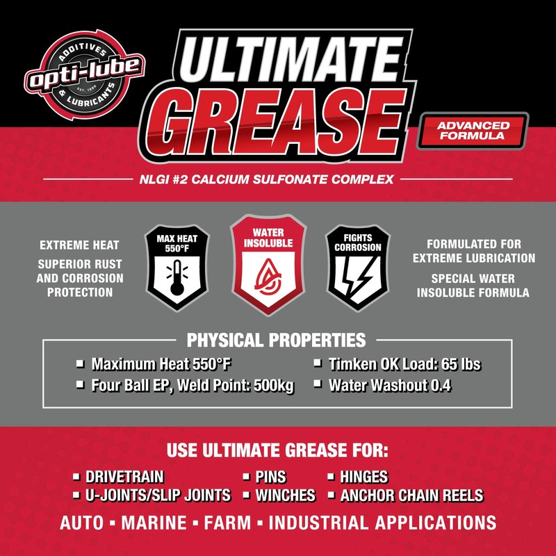 Opti-Lube Ultimate Multi-Purpose Grease: 14oz Tube