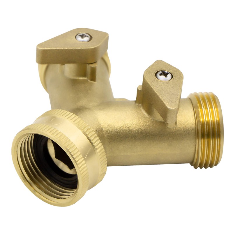 Variosan Distributor with Stop Valves, Untreated Brass
