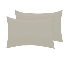 Pizuna Luxurios Cotton Housewife Pillowcases 2 Pack Silver 48x74cm, 800 Thread Count Long Staple Combed Cotton Pillow Cover, Crisp Sateen Weave Housewife Pillow Cases (Luxury Pillowcase 2 PC)