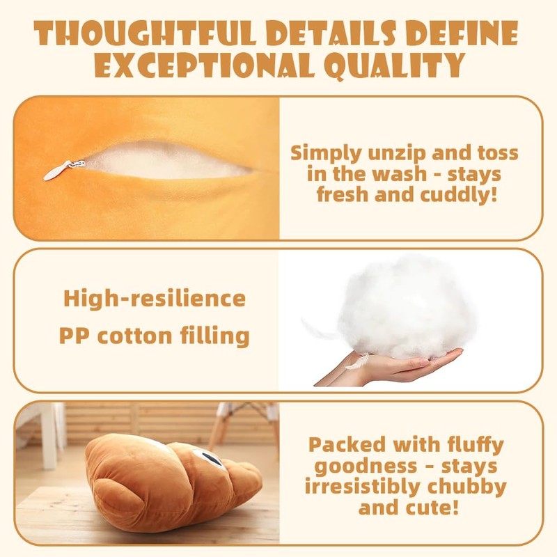 SGZIOO 32 x 32 cm Poop Plush Pillow, Round Triangle