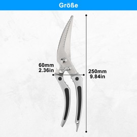 1 Piece Poultry Scissors Stainless Steel Scissors Kitchen Scissors Household Scissors for Duck Turkey Duck Goose Crab Lobster