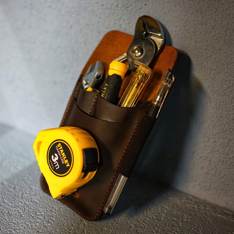VIPERADE PJ14 Leather Tool Pouch, Tape Measure Holder, Pliers Pouch,