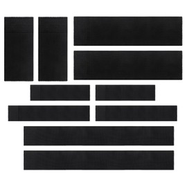 Geiserailie 10 Pcs Extender Strap Reusable Ice Belt 4 Sizes Extender Strap Multipurpose Elastic Hook and Loop Extension for Ice Pack Black Back/Knee/Ankle Braces, Vests, Wraps, and Belts