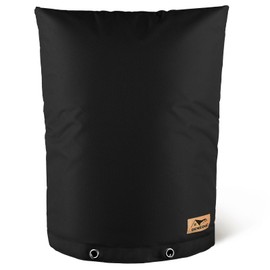 Backflow Preventer Insulation Cover - Water Pipe Insulation Sprinkler Cover for Outside - Insulated Backflow Cover Pouch for Irrigation Back Flow Valve in Winter or Sun Exposure (16"W x 20"H, BLACK)