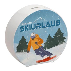 For ski holidays money box with cool skier money box winter holiday cash register adventure ski holiday winter sports winter holiday cash register adventure holiday travel snow