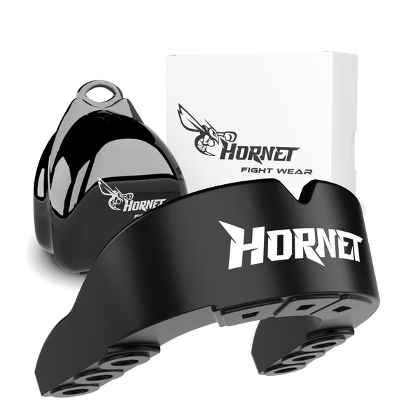 Hornet Performance Mouth Guard - Optimal Breathing Comfort and Individually Adjustable Professional Mouth Guard for Boxing, MMA, Muay Thai and Other Martial Arts | with Practical Protective Box