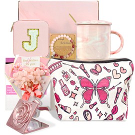 DMLNN Gifts for Women, Funny Birthday Gifts for Women, Happy Birthday Gift Ideas, 5PCS Unique Birthday Gifts for Her, Friends, Female, Mom, Sister, Coworker, Bestie - Letter J