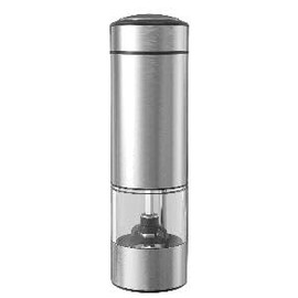 SOJOYFUL Battery-Operated Electric Pepper Grinder, Stainless Steel Pepper And Salt Mill,Adjustable Ceramic Grinding Core and LED Light