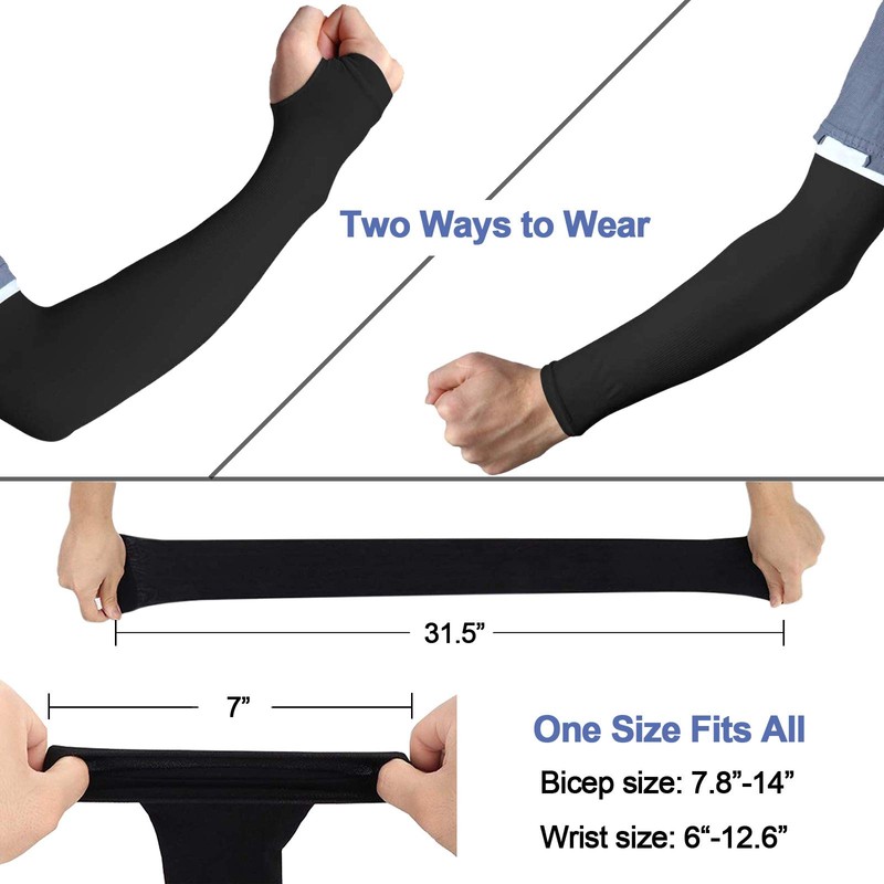 beister 6 Pairs of Sleeves Cooling Arm Warmers Cooling Arm