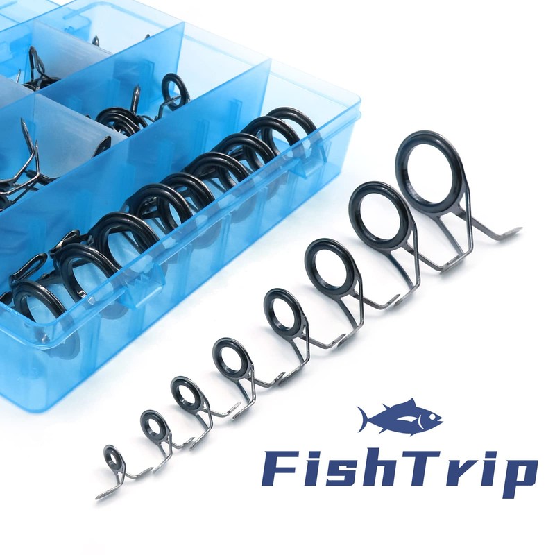 FishTrip Rod Repair Kit 40pcs Fishing Rod Tip Guide Repair