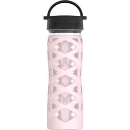 LIFEFACTORY 16oz Bottle Classic Cap Helix Sleeve Pink