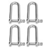 4pcs Stainless Steel U Type Shackle Lengthen U Sling Screws