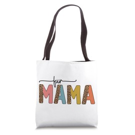 Fun Mama Colorful Leopard Print Graphics Tote Bag