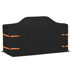 YZNKLXF 86 in Island Grill Cover,86 Inch Island BBQ Grill Head Cover,Heavy Duty Waterproof Outdoor Grill Cover,Black