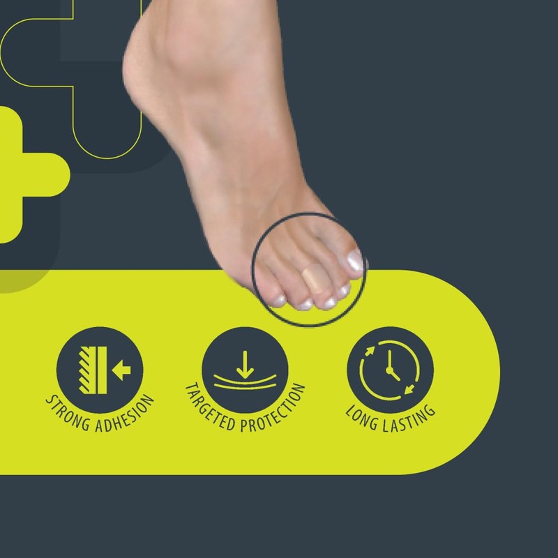 VITAPLUS Toe Blister Plaster, 8 Hydrocolloid Toe Plasters, 17x48mm, 8's