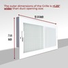 Fits 14x6 Duct Opening | Steel Baseboard Air Supply Grille