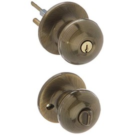 Master Lock BCO0105 Biscuit Entry Knob, Antique Brass