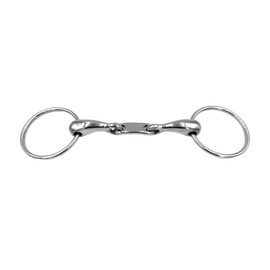 Equine Smile ES0096 ErgoBit Dr. Bristol Water Snaffle Double Broken Anatomically Shaped Mouth Friendly Stainless Steel Ring Diameter 65 mm Bit Thickness 16 mm (12.5 cm)