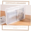 Operitacx Box Portable Storage Box Worked File Case Transparent File