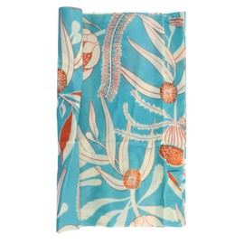 Honeybee Beeswax Wrap Roll (28cm x 100cm), Blue Leaf