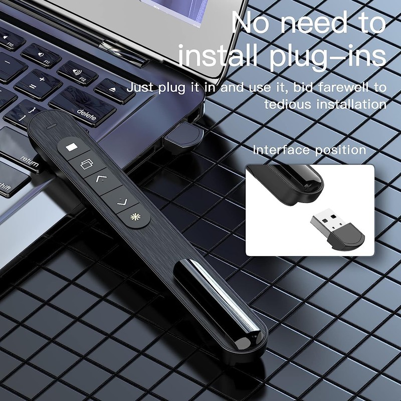 Presentation Clicker Wireless Presenter Laser Pointer for Presentations Remote RF