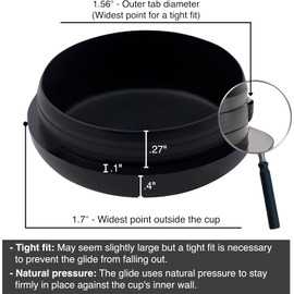 Project Patio 1-1/2" Wrought Iron Patio Furniture Feet Caps - Round Plastic Outdoor Metal Table and Chair Floor Protector Glide Replacement Parts (24 Pack)
