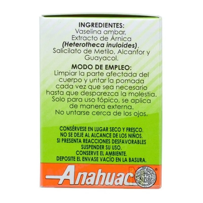 Pomada De Arnica (50 Gr) Anahuac