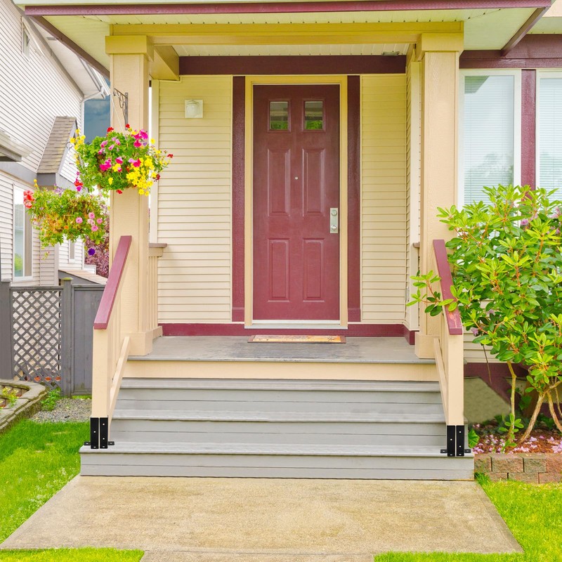 uxcell 8pcs Adjustable Deck Post Base Brackets Fit 1.5x1.5,2x2,2x4,4x4 Post,