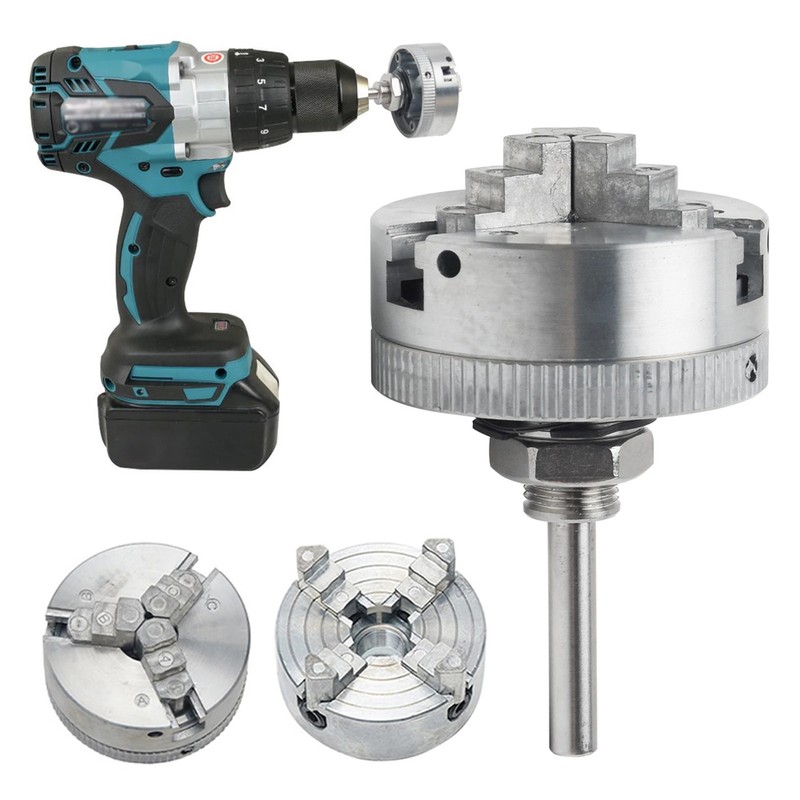 Zinc Alloy 4-Jaw Chuck Connecting Rod Self Centering Wood Turning