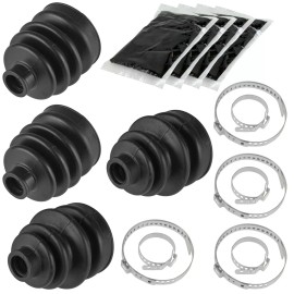 Caltric 2 Front Inner Outer Axle CV Boot Kit for Honda TRX450FE TRX450FM 2002 2003 2004