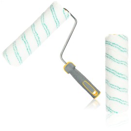 com-four® Paint Roller Set Consisting of 1 x Hanger and 2 x Paint Rollers - Medium Pile 25 cm Paint Roller, 30 cm Shackle, Replacement Roller - Professional Painting Accessories for DIY Enthusiasts